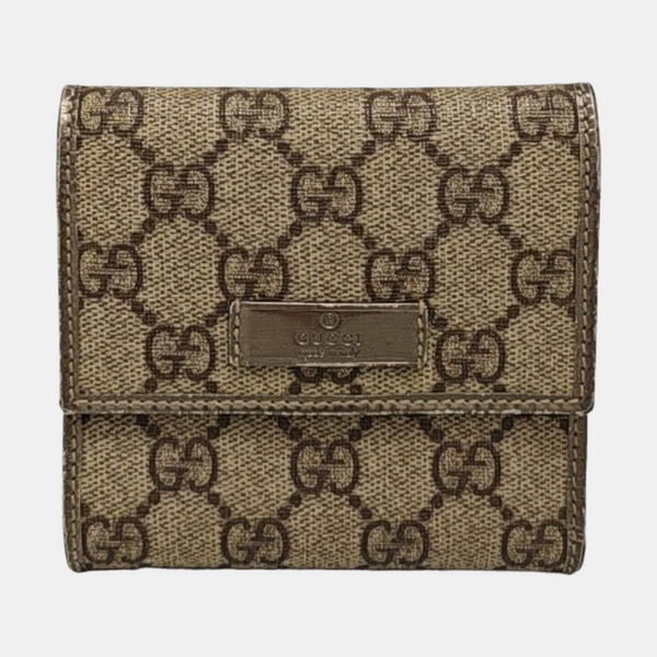 Monogram Coated Canvas Wallet Brown