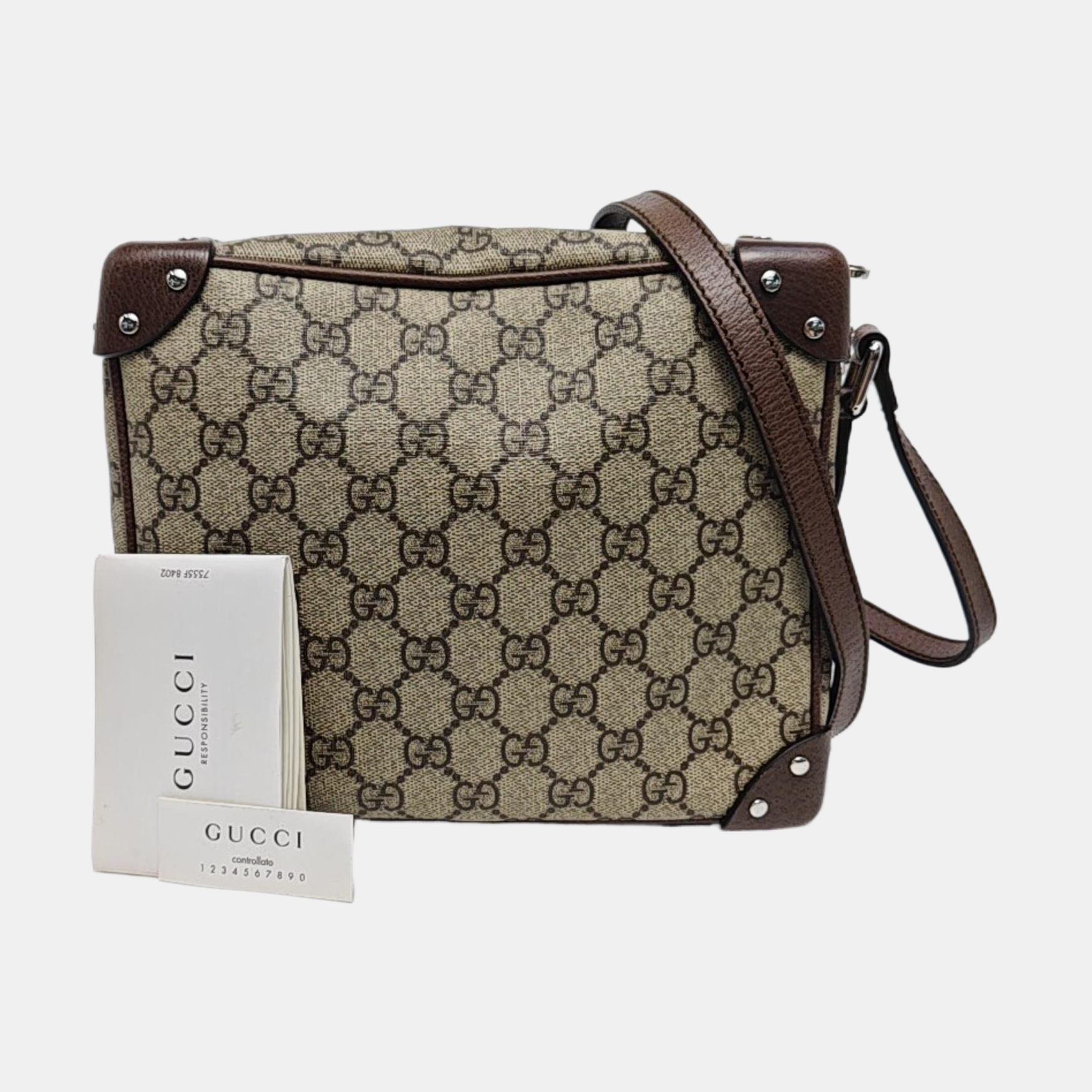 Trunk Monogram Coated Canvas Brown