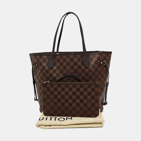 NEVERFULL MM Damier Ebene Coated Canvas Brown