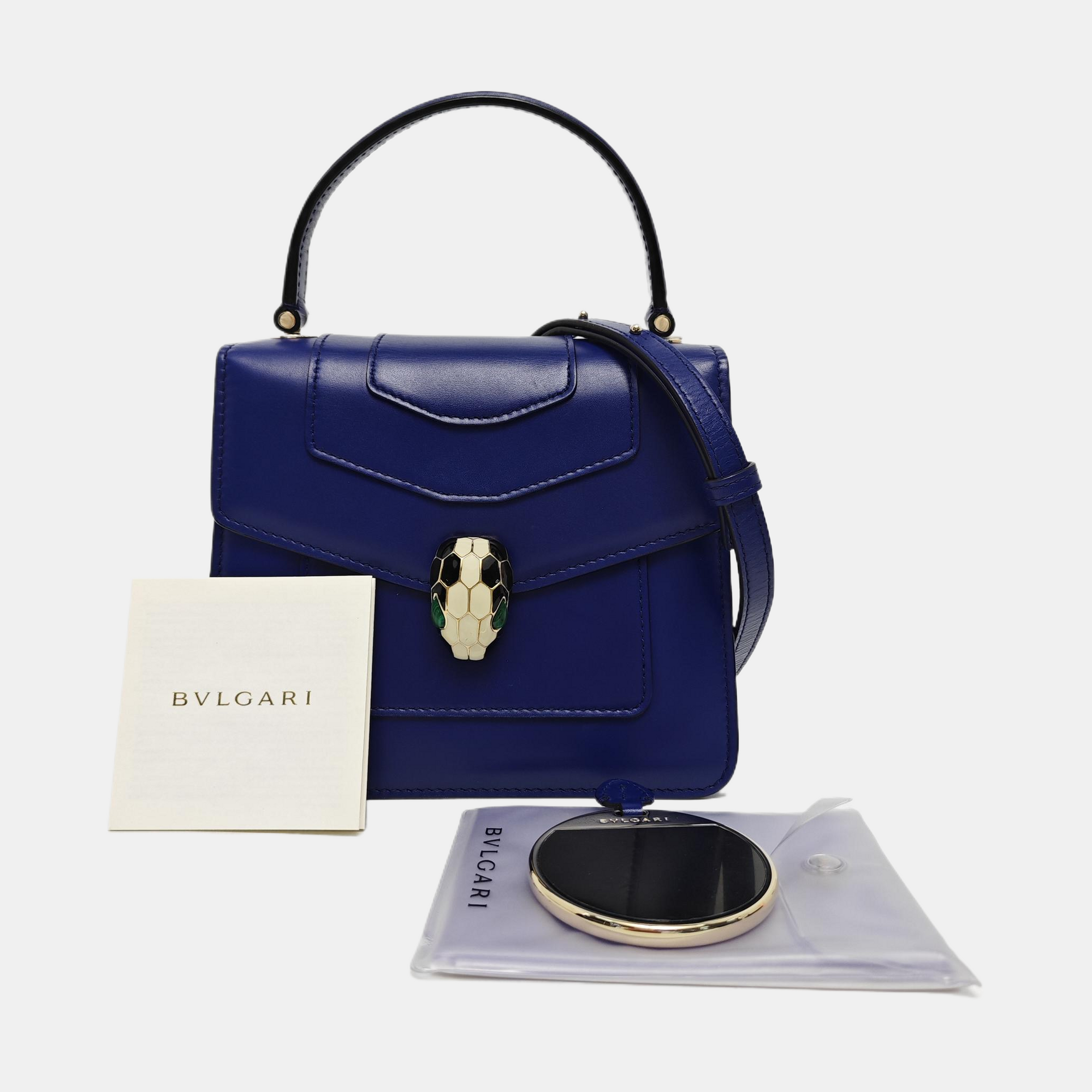 SERPENTI FOREVER Small Calfskin Blue