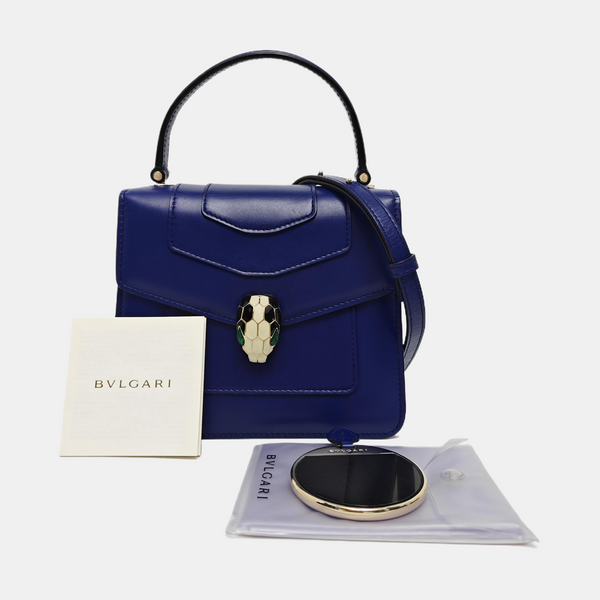SERPENTI FOREVER Small Calfskin Blue