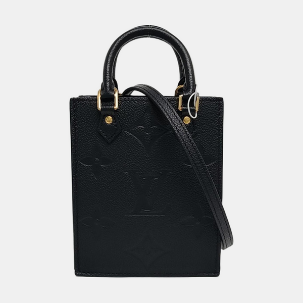 SAC PLAT Mini Calfskin Black