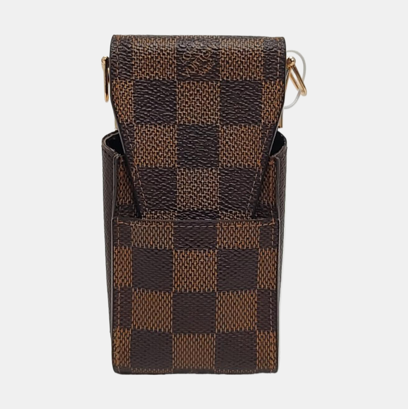 Damier Ebene Coated Canvas Clutch Brown
