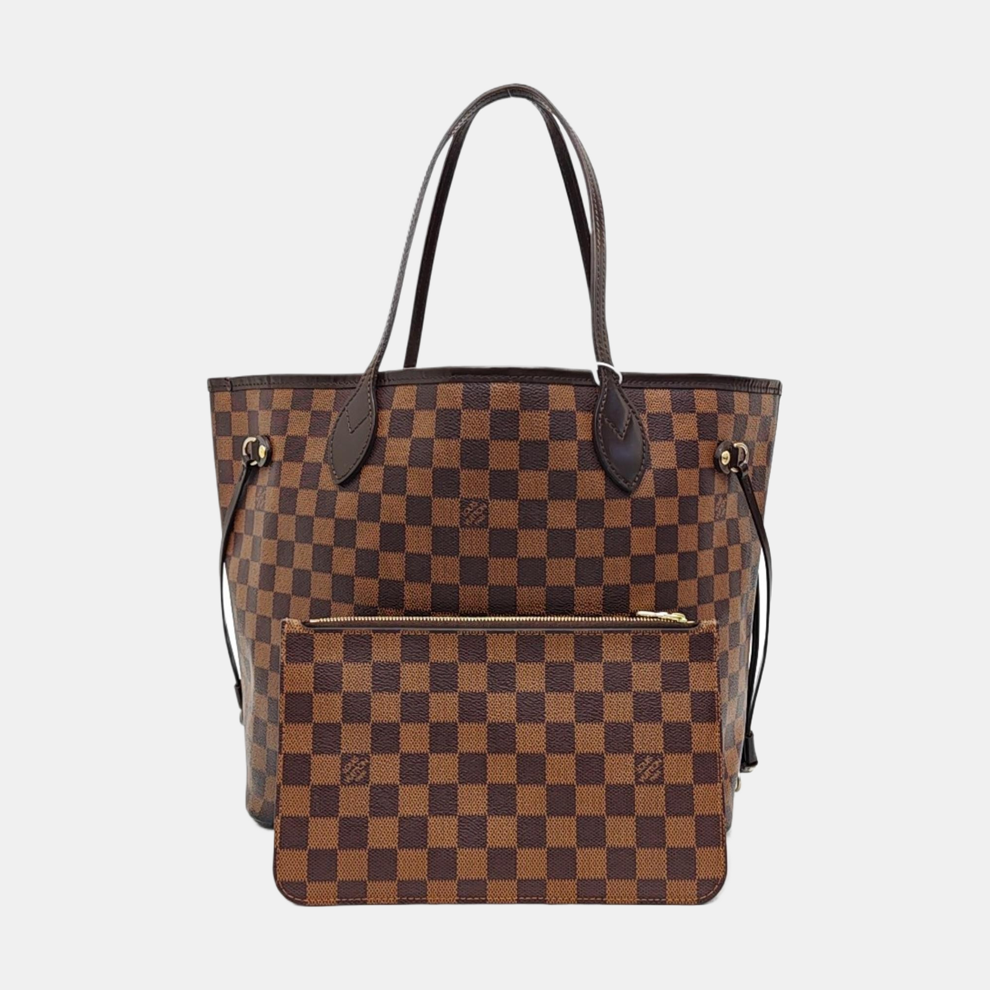 NEVERFULL MM Damier Ebene Coated Canvas Brown