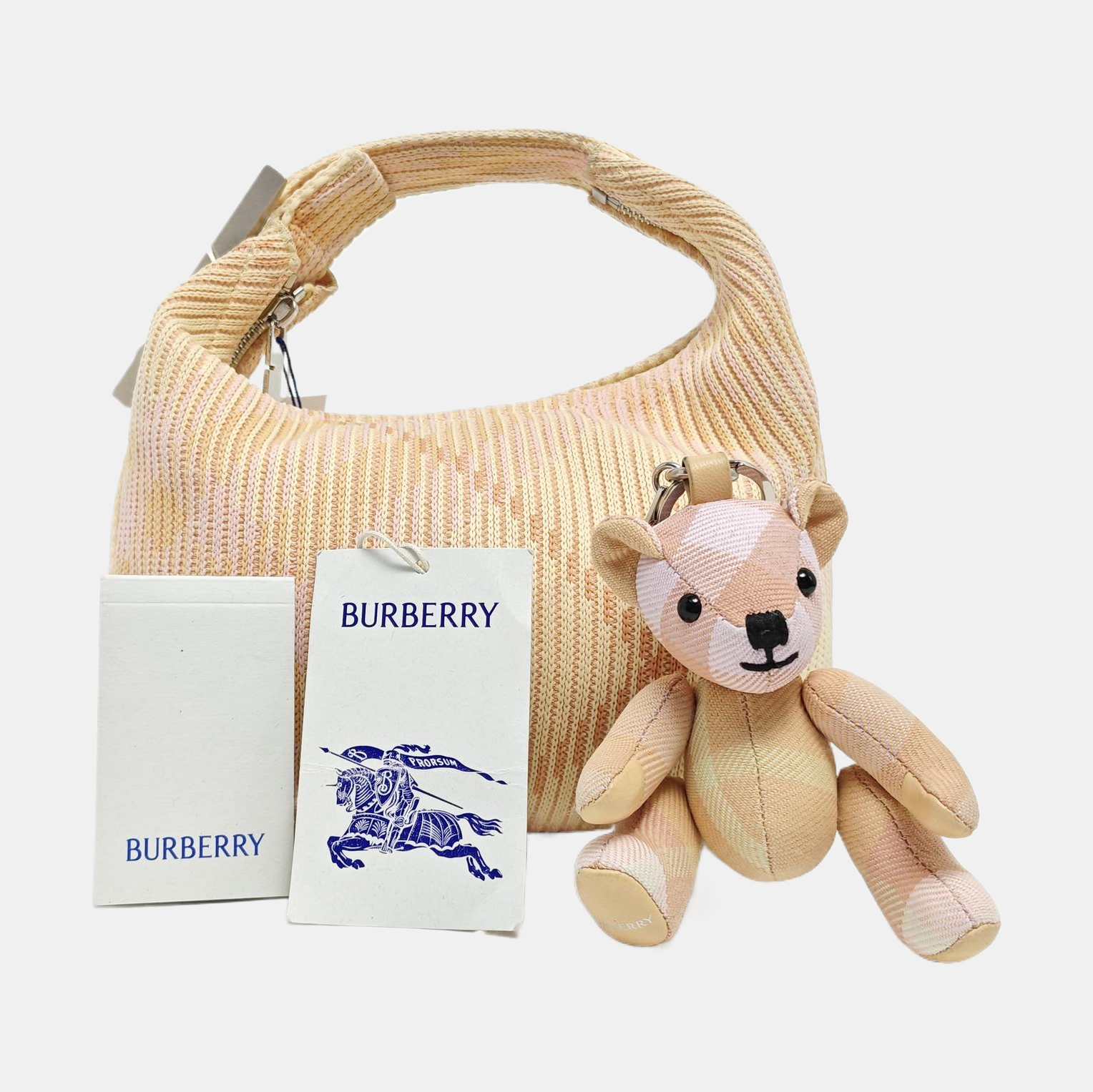 Fabric Top Handle Bag Mini Pink