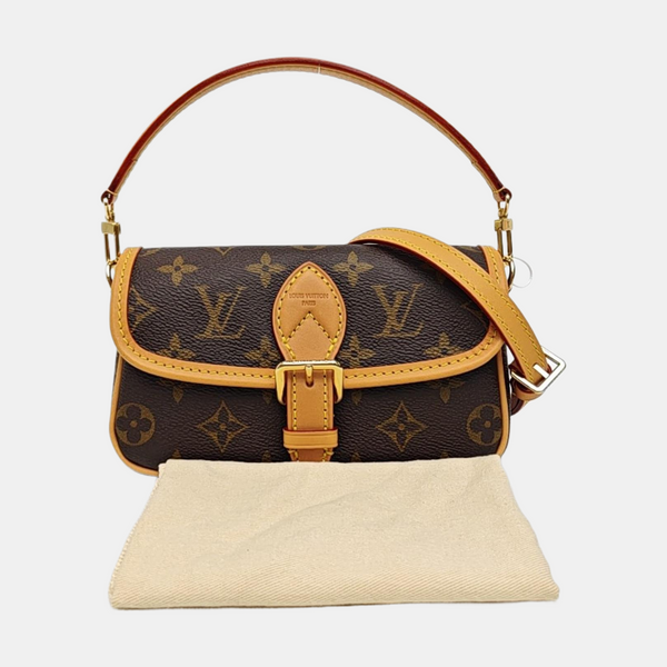 DIANE Nano Monogram Coated Canvas Brown