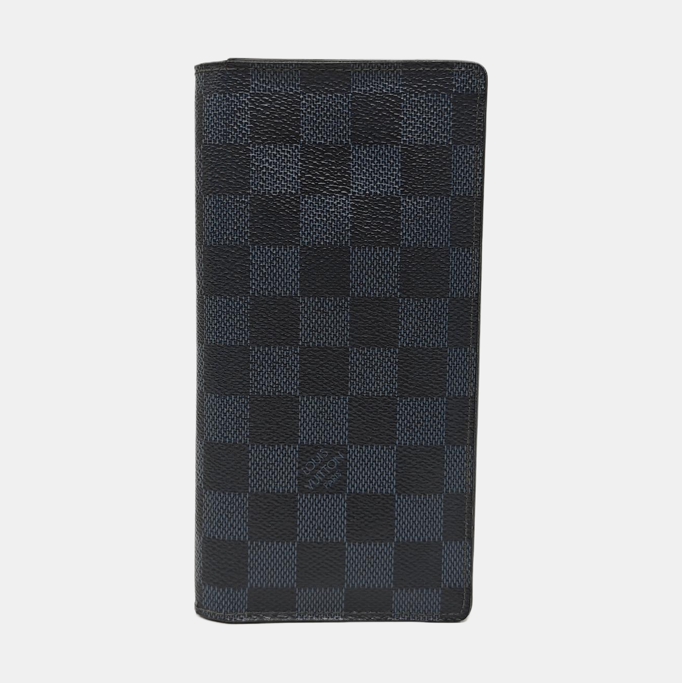 BRAZZA Damier Coated Canvas Blue Wallet