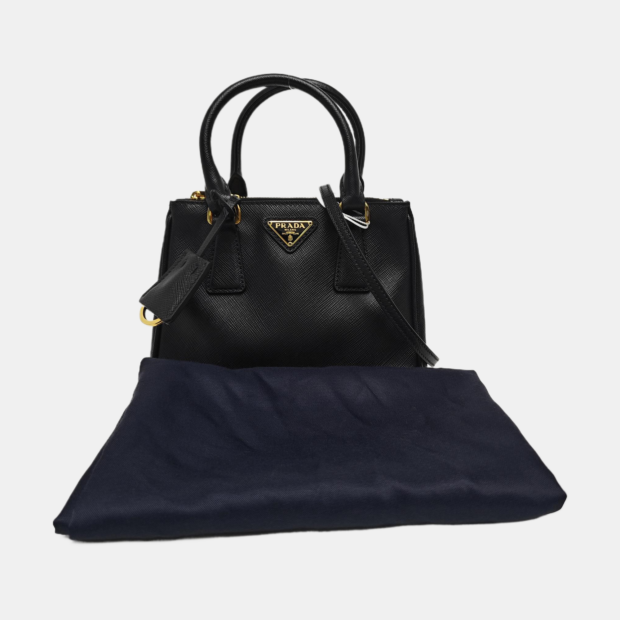 Galleria Super Mini Saffiano Calfskin Black