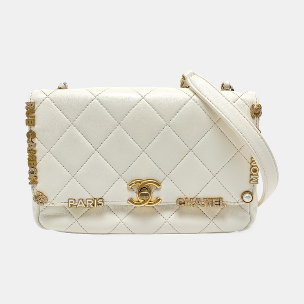 Quilted Lambskin White
