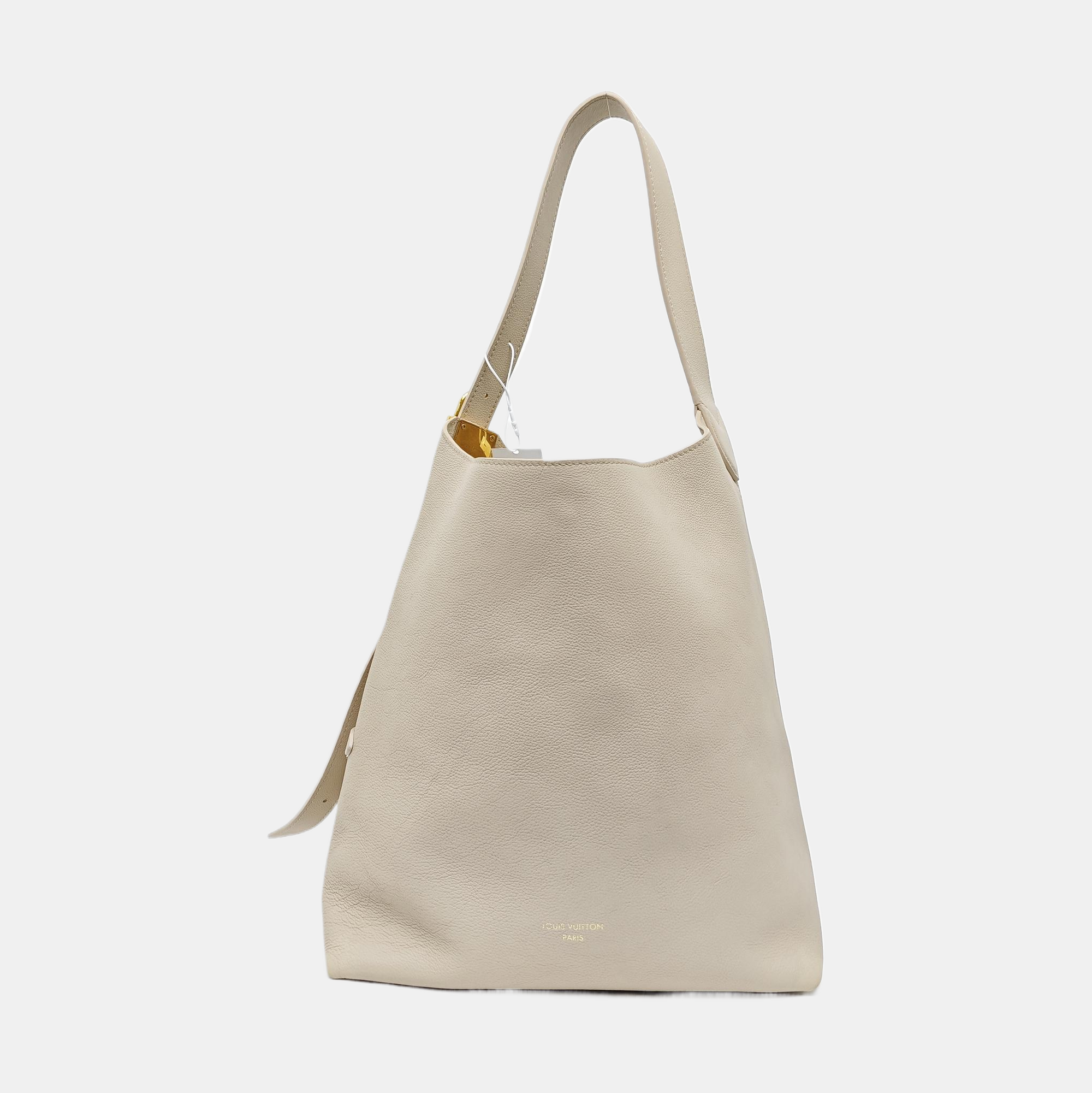 LOW KEY HOBO MM Monogram Calfskin Beige
