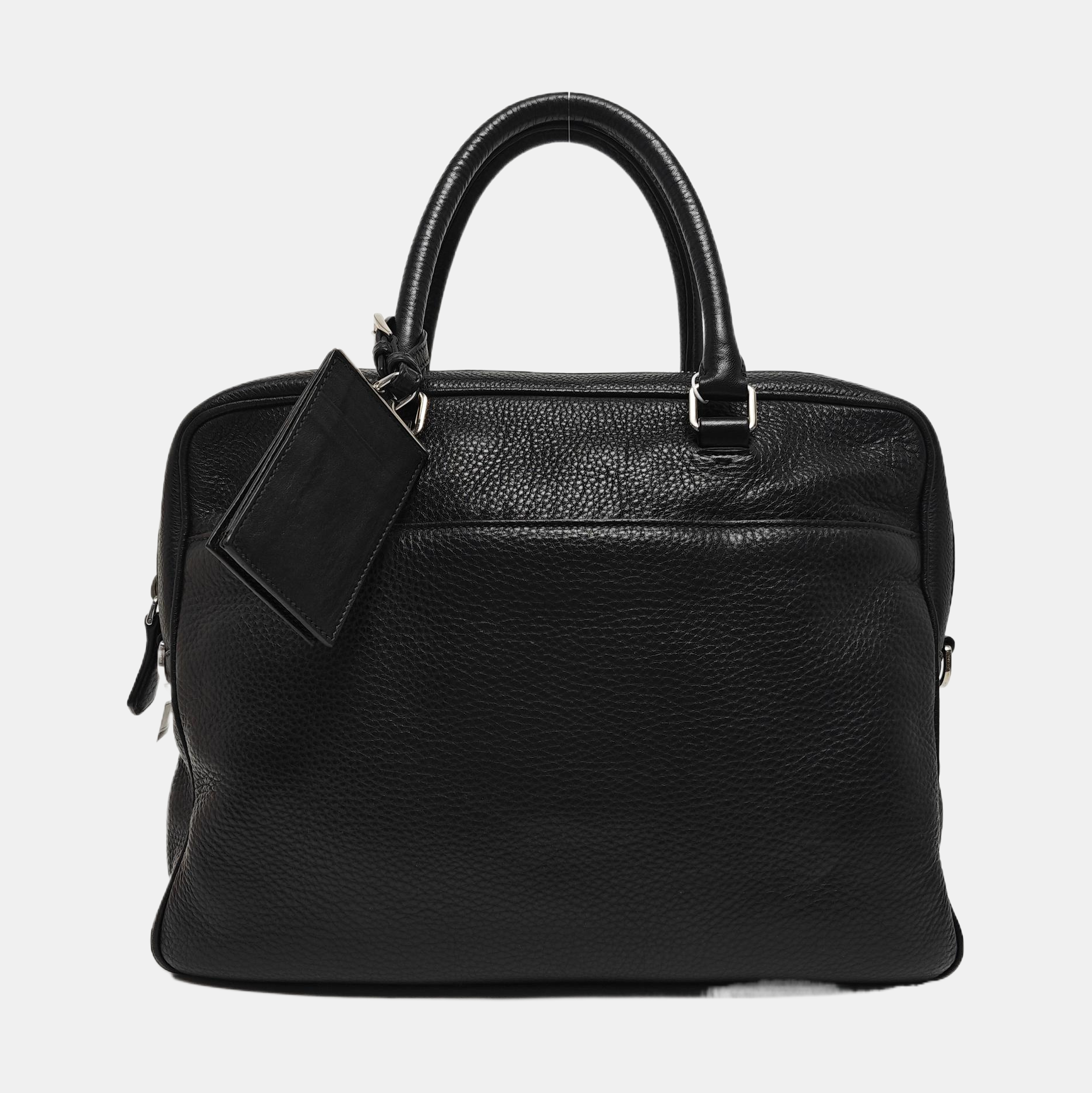 Calfskin Top Handle Bag Black