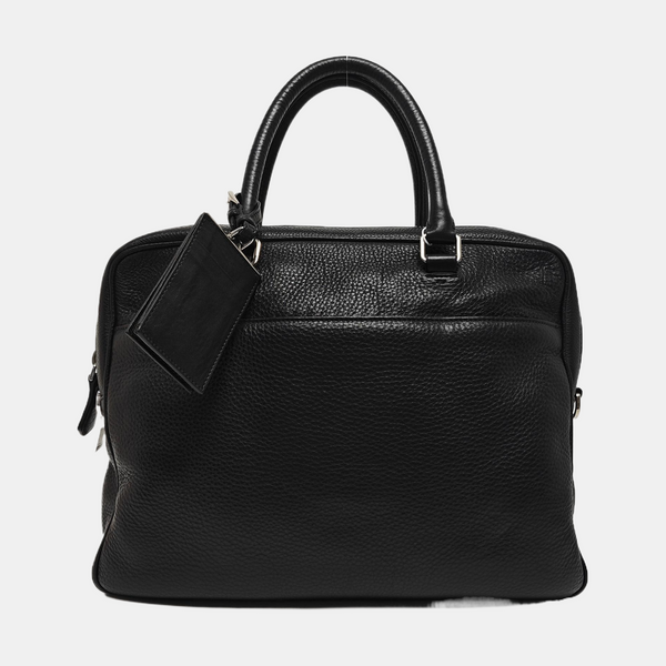 Calfskin Top Handle Bag Black