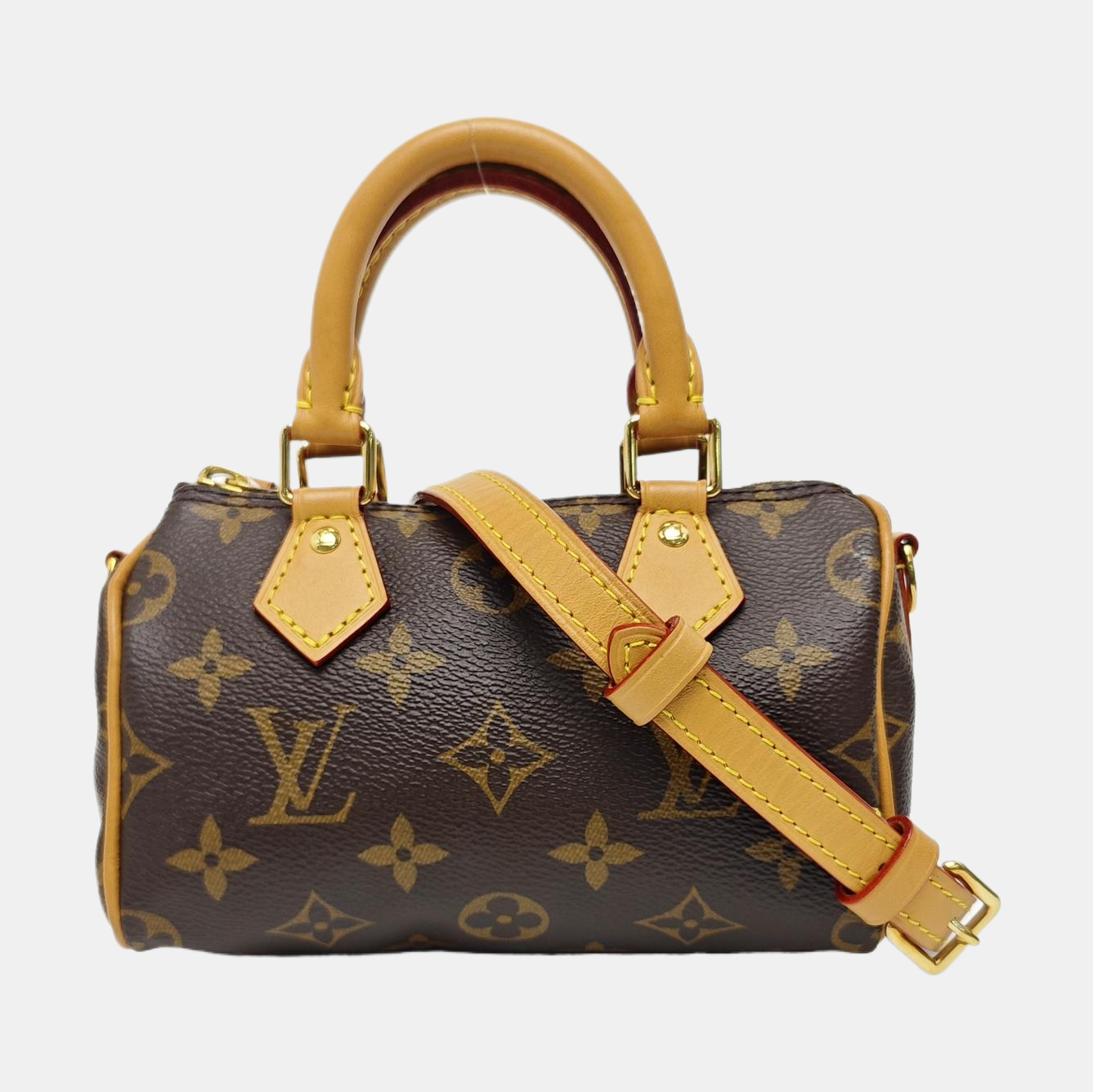 SPEEDY Nano Monogram Coated Canvas Brown