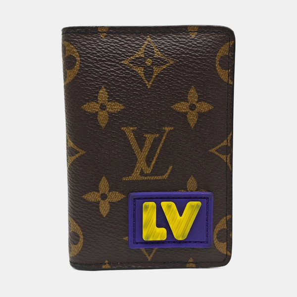 Monogram Coated Canvas Wallet Brown