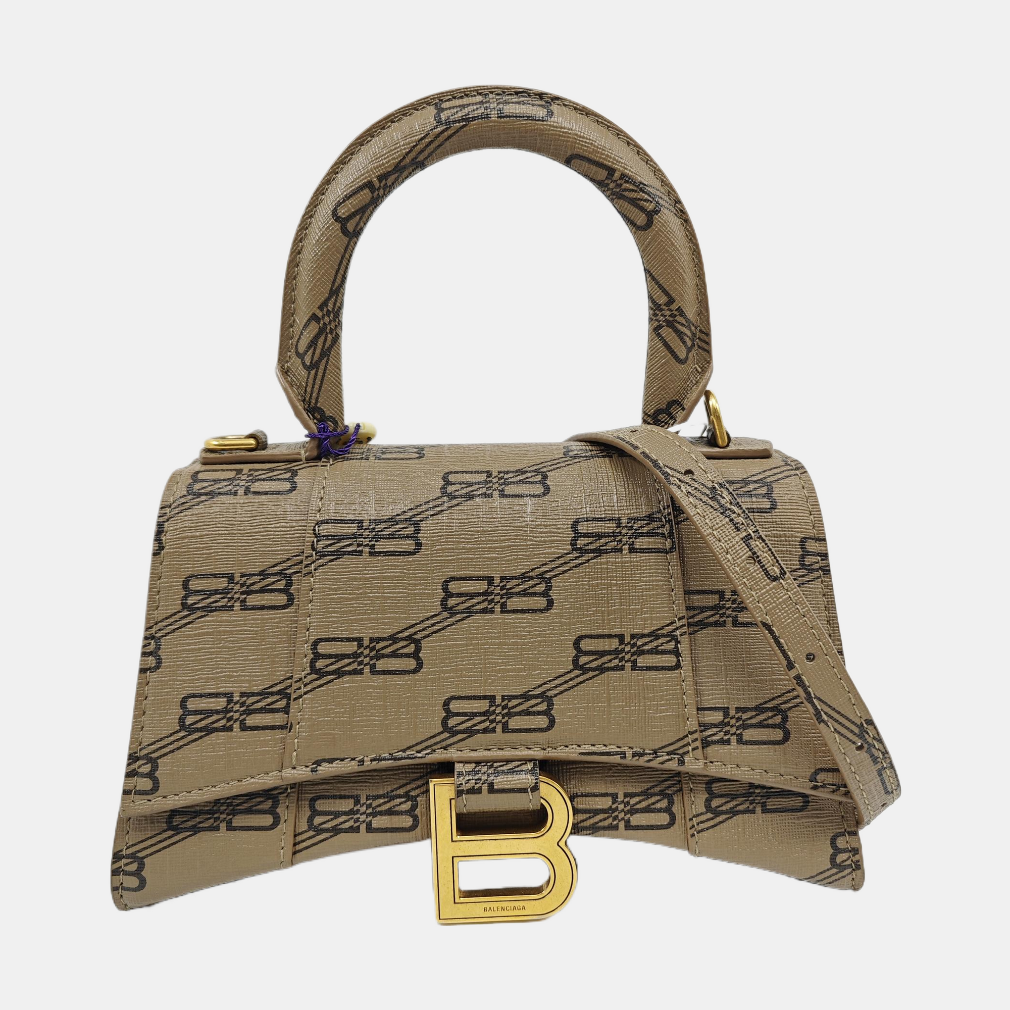 Hourglass XS Coated Canvas Brown