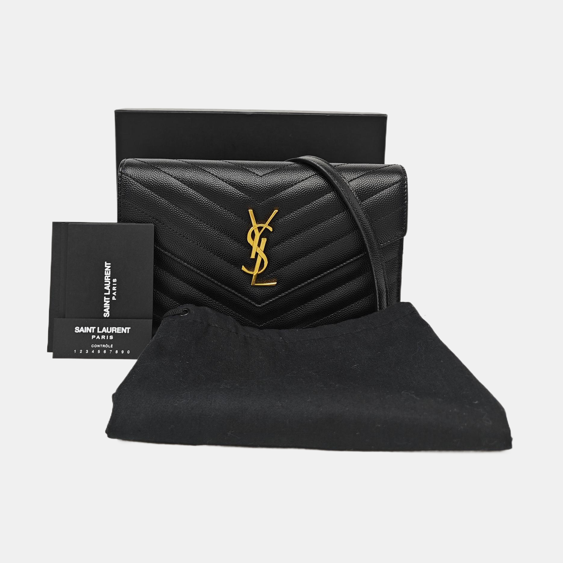 MONOGRAM WOC Chevron Calfskin Black