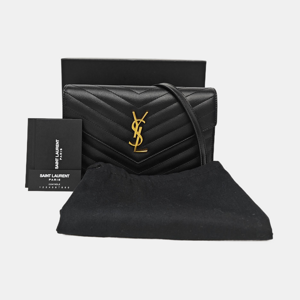 MONOGRAM WOC Chevron Calfskin Black