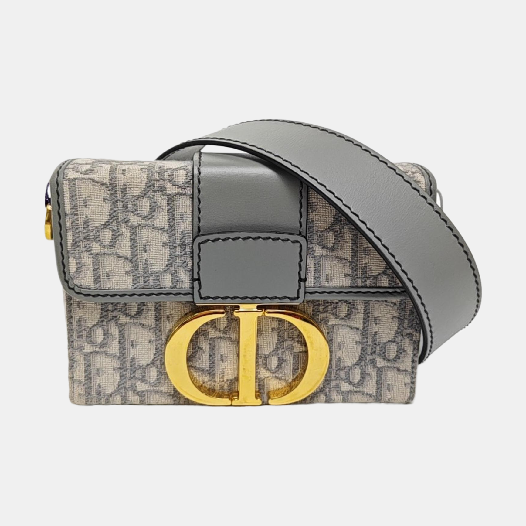 30 Montaigne Mini Oblique Canvas Gray