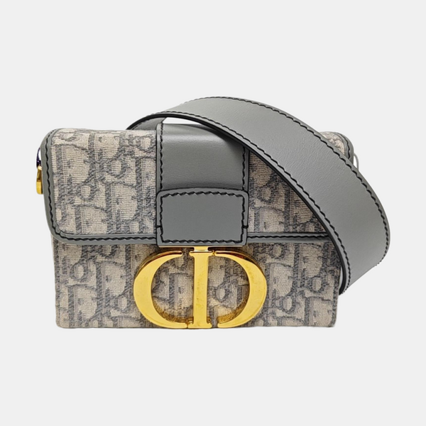 30 Montaigne Mini Oblique Canvas Gray