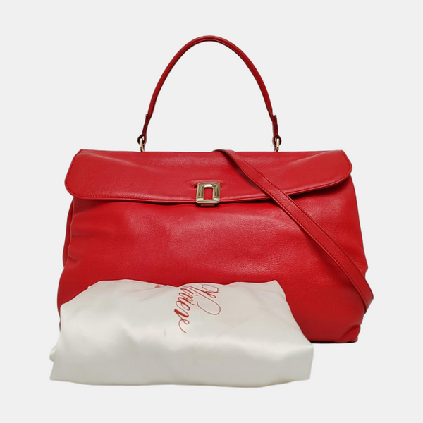 Calfskin Crossbody Bag Red