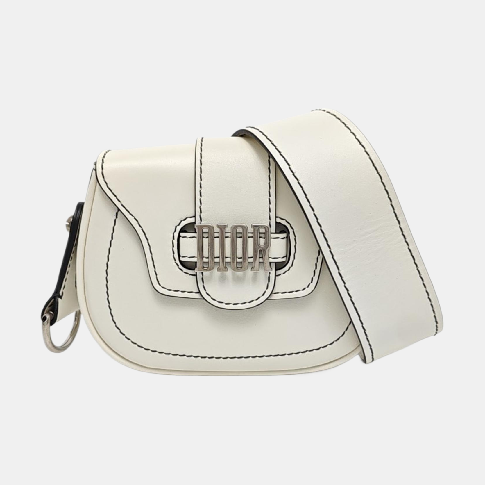 Calfskin Shoulder Bag White