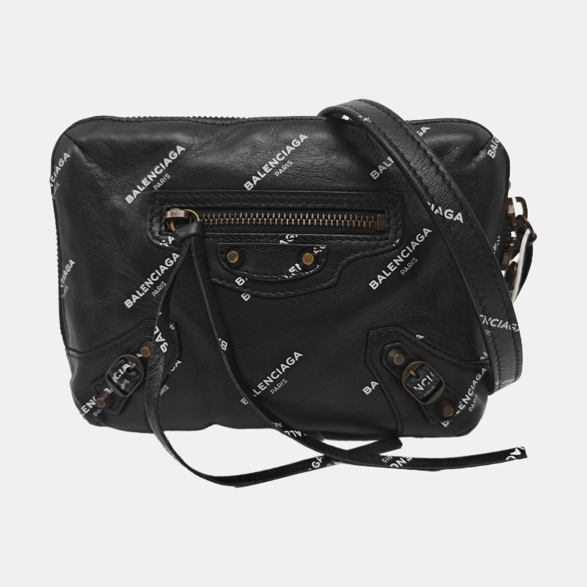 Calfskin Shoulder Bag Black