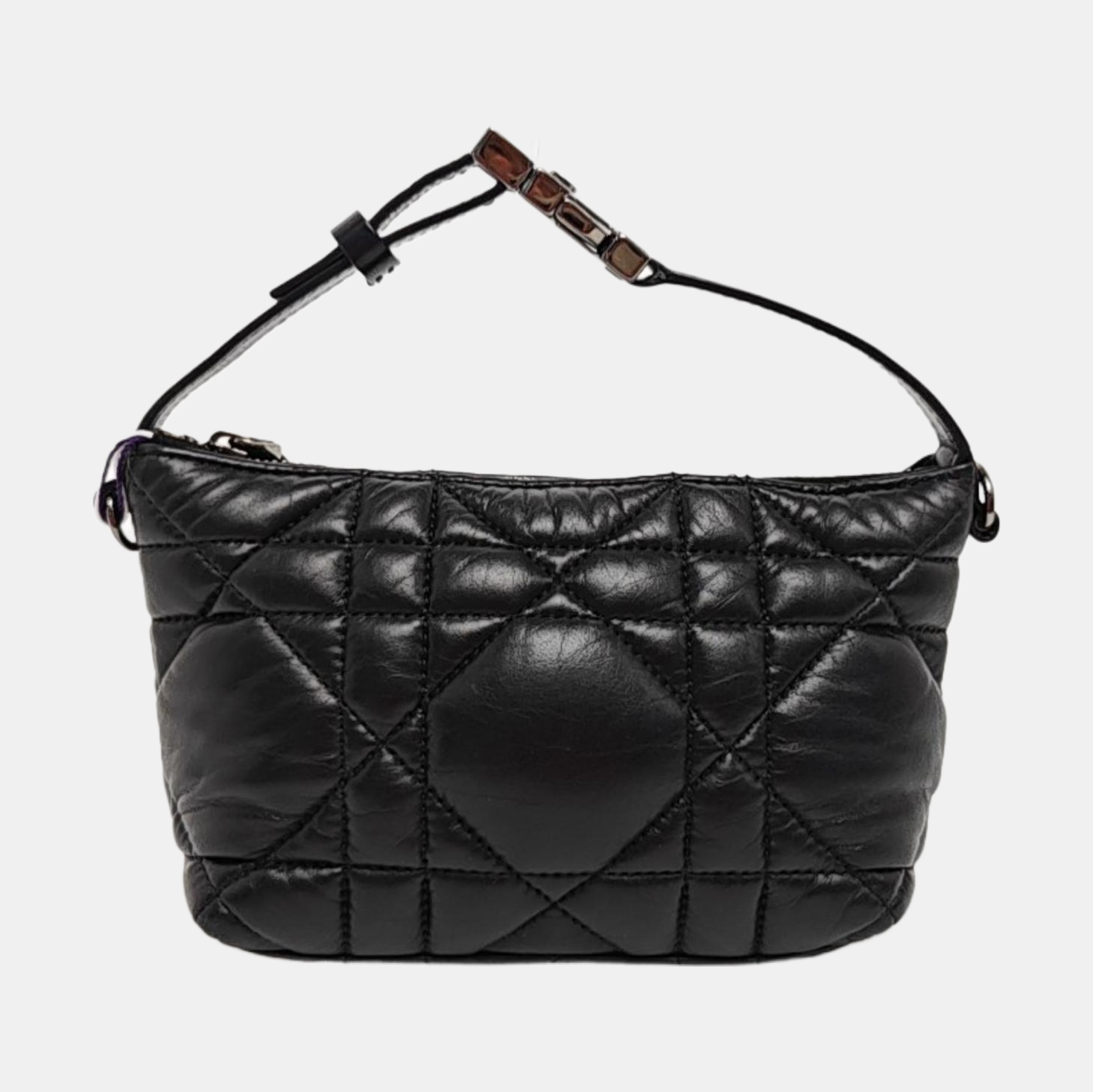 Diortravel Nomad Pequeño Cannage Piel de Becerro Negra