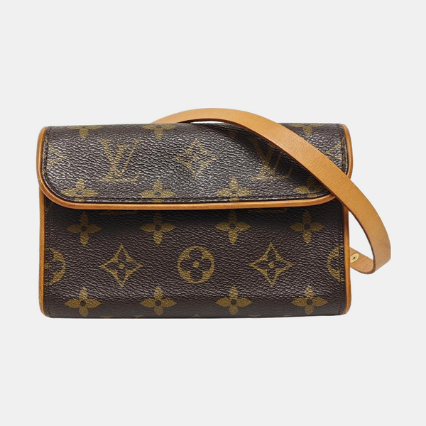 FLORENTINE Monogram Coated Canvas Brown