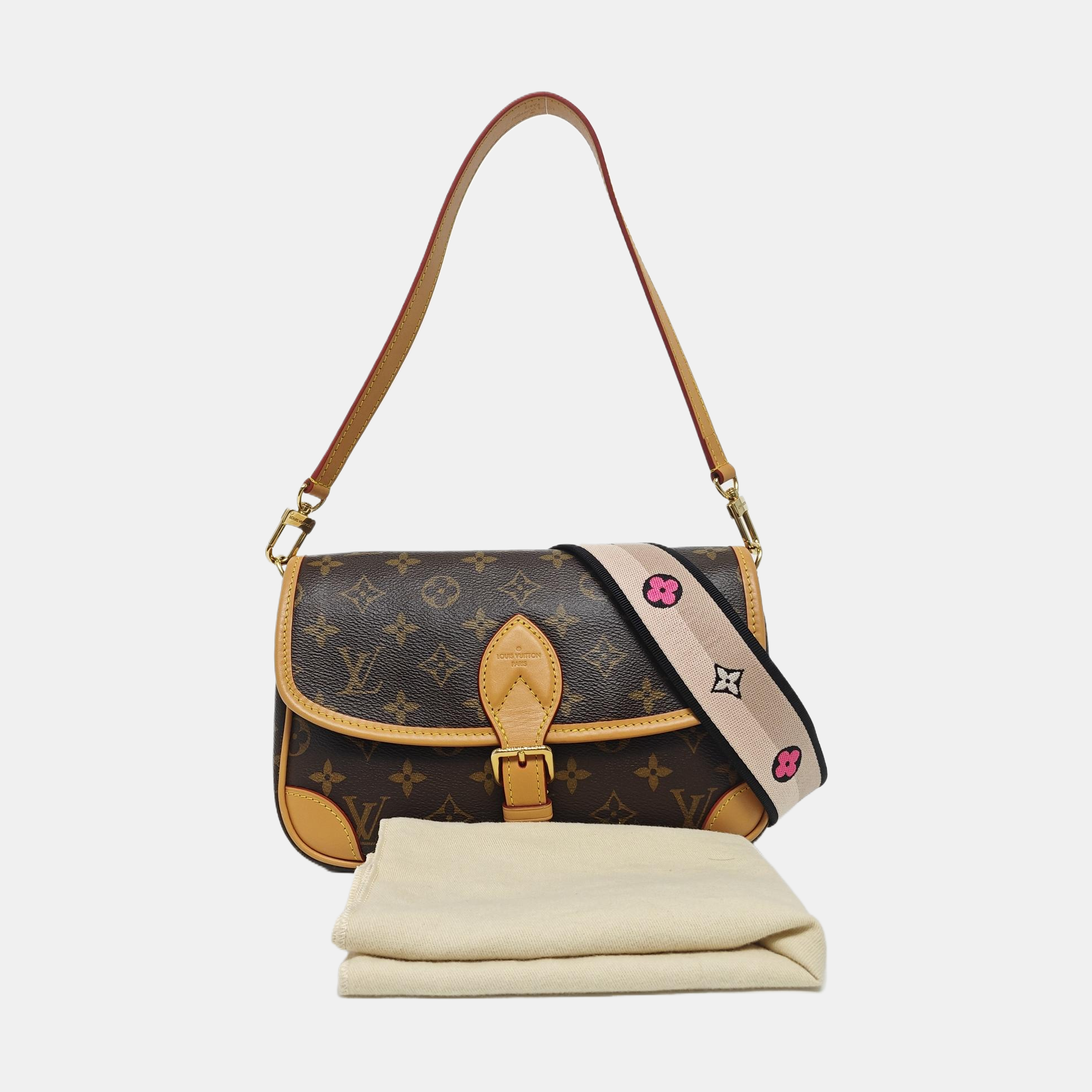 DIANE Monogram Coated Canvas Brown