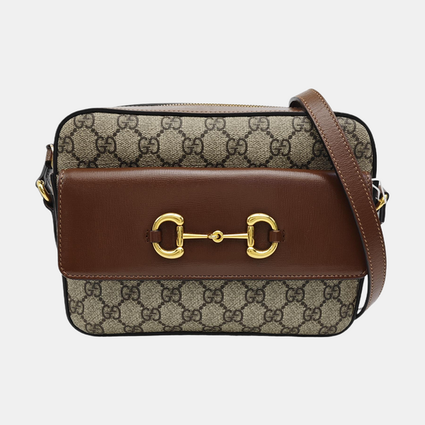Horsebit 1955 Small Coated Canvas Beige