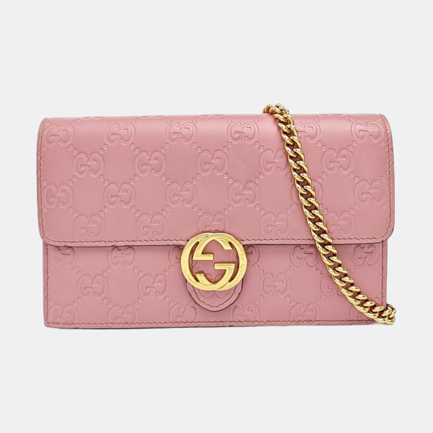 Interlocking G Small Monogram Calfskin Pink