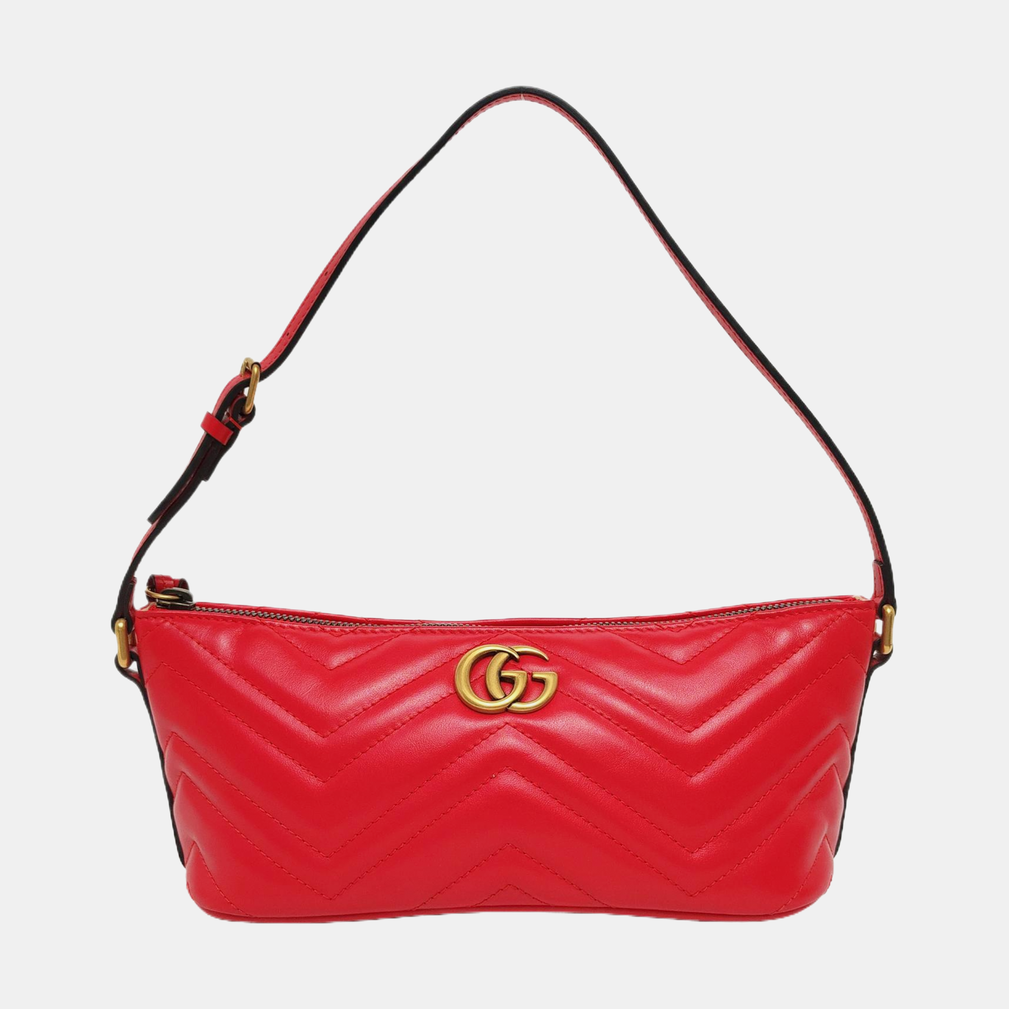 GG Marmont Small Quilted Calfskin Red