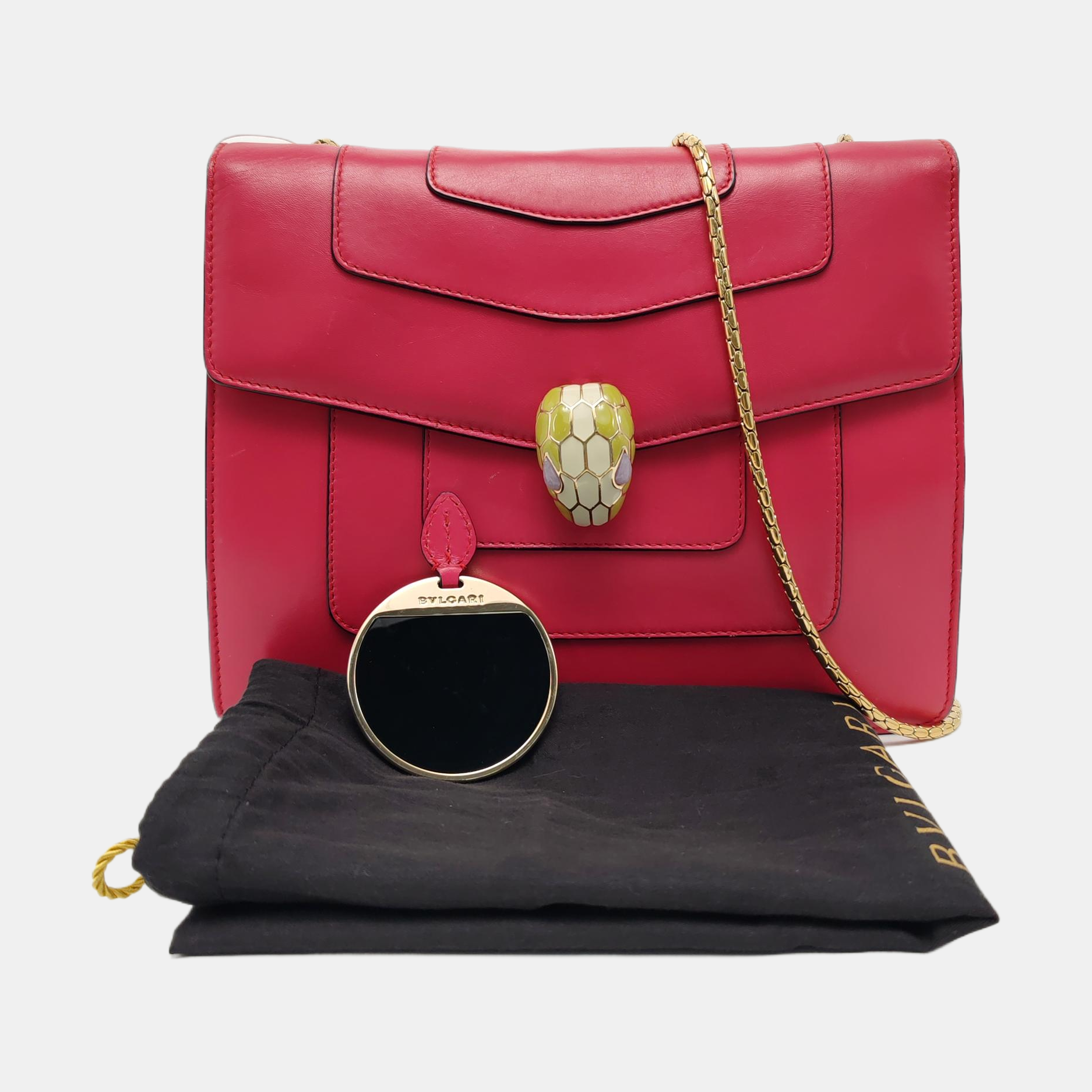 SERPENTI FOREVER Medium Quilted Calfskin Red