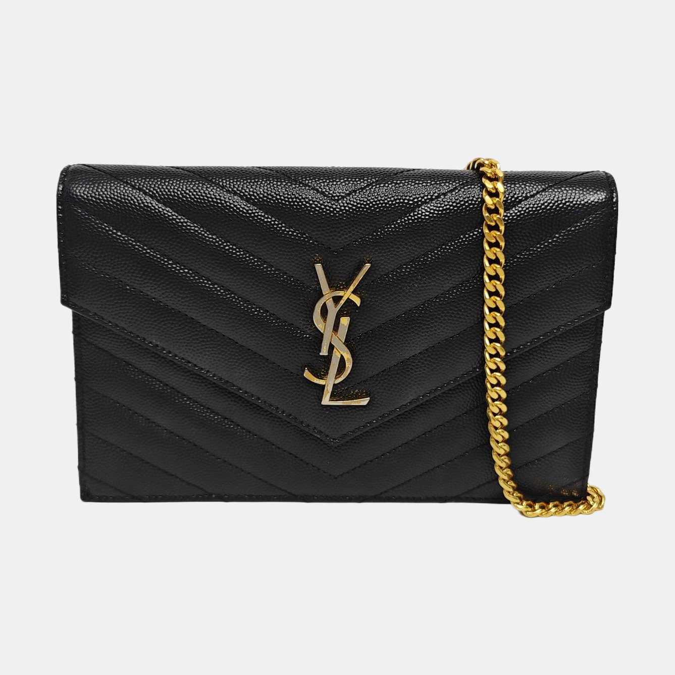 MONOGRAM WOC Chevron Calfskin Black