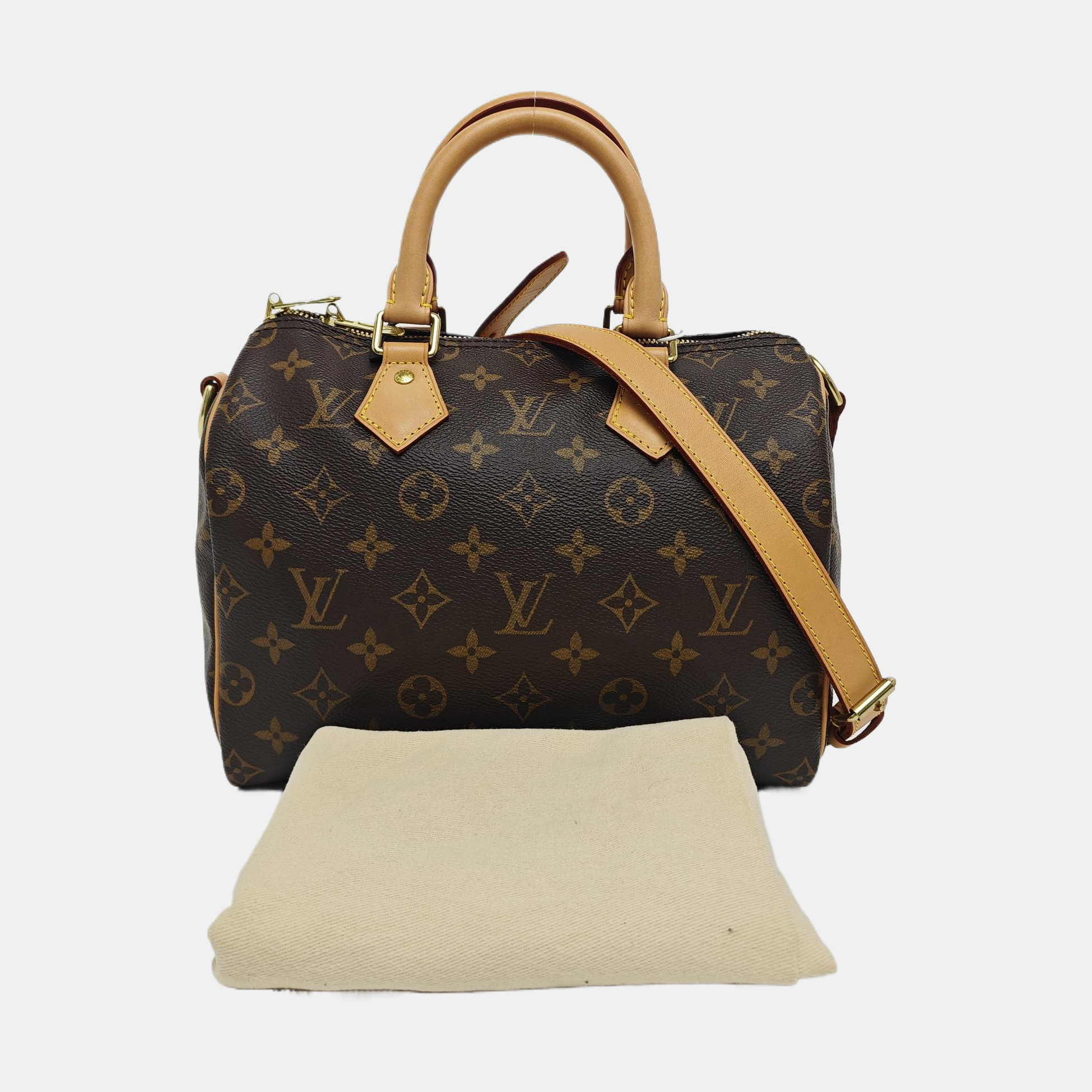 SPEEDY 25 Monogram Coated Canvas Brown