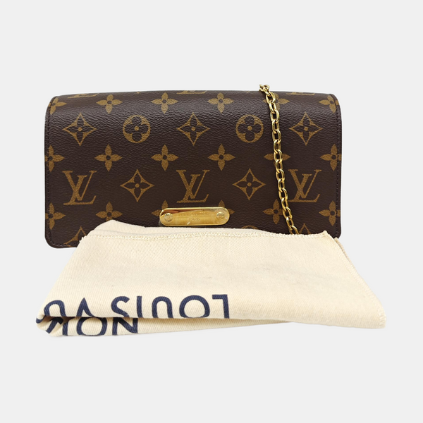 Lily Monogram Coated Canvas Brown