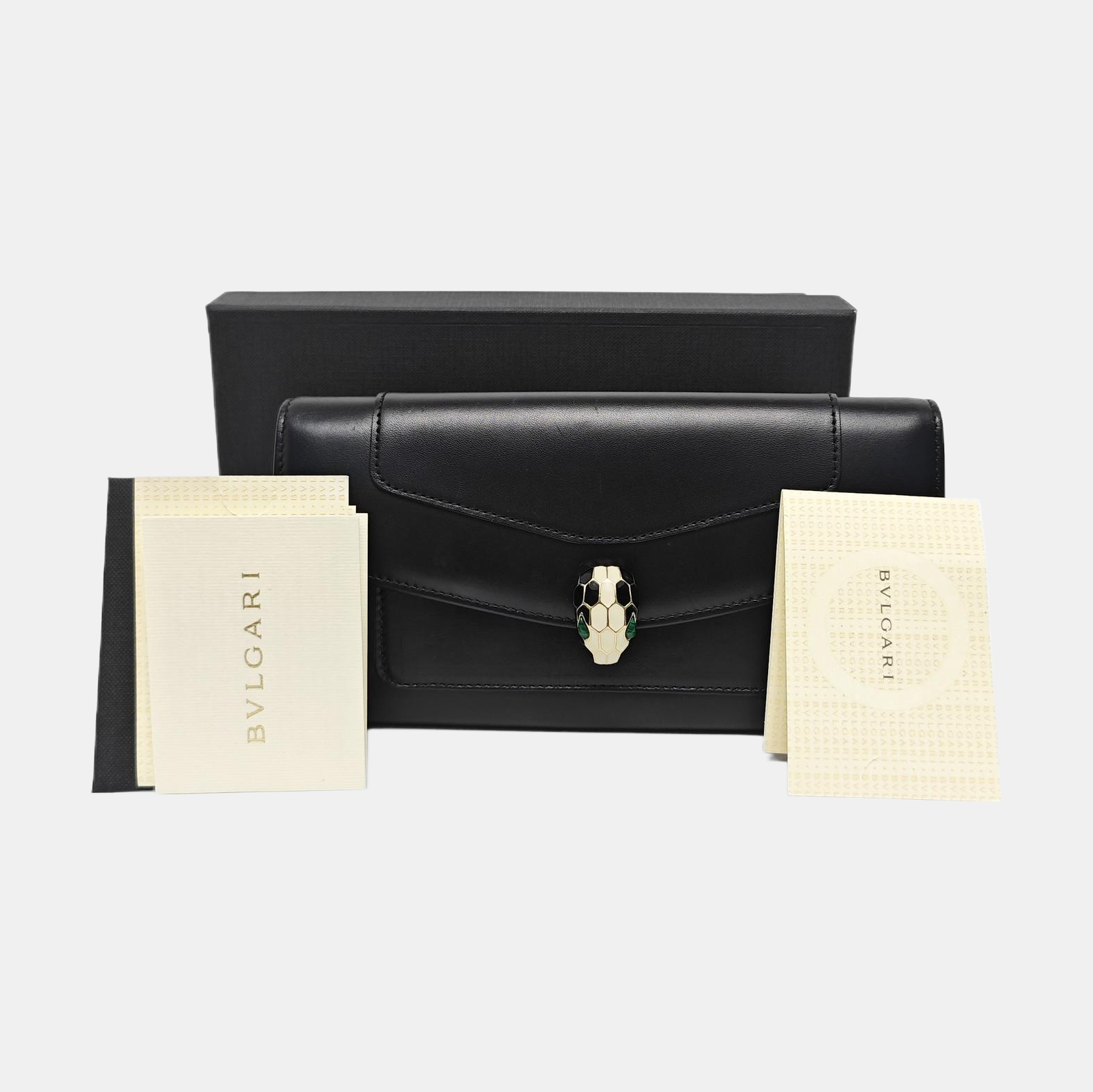 SERPENTI FOREVER Calfskin Black Wallet