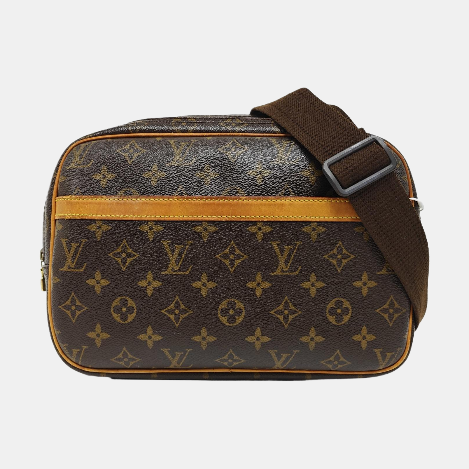 REPORTER Monogram Coated Canvas Brown