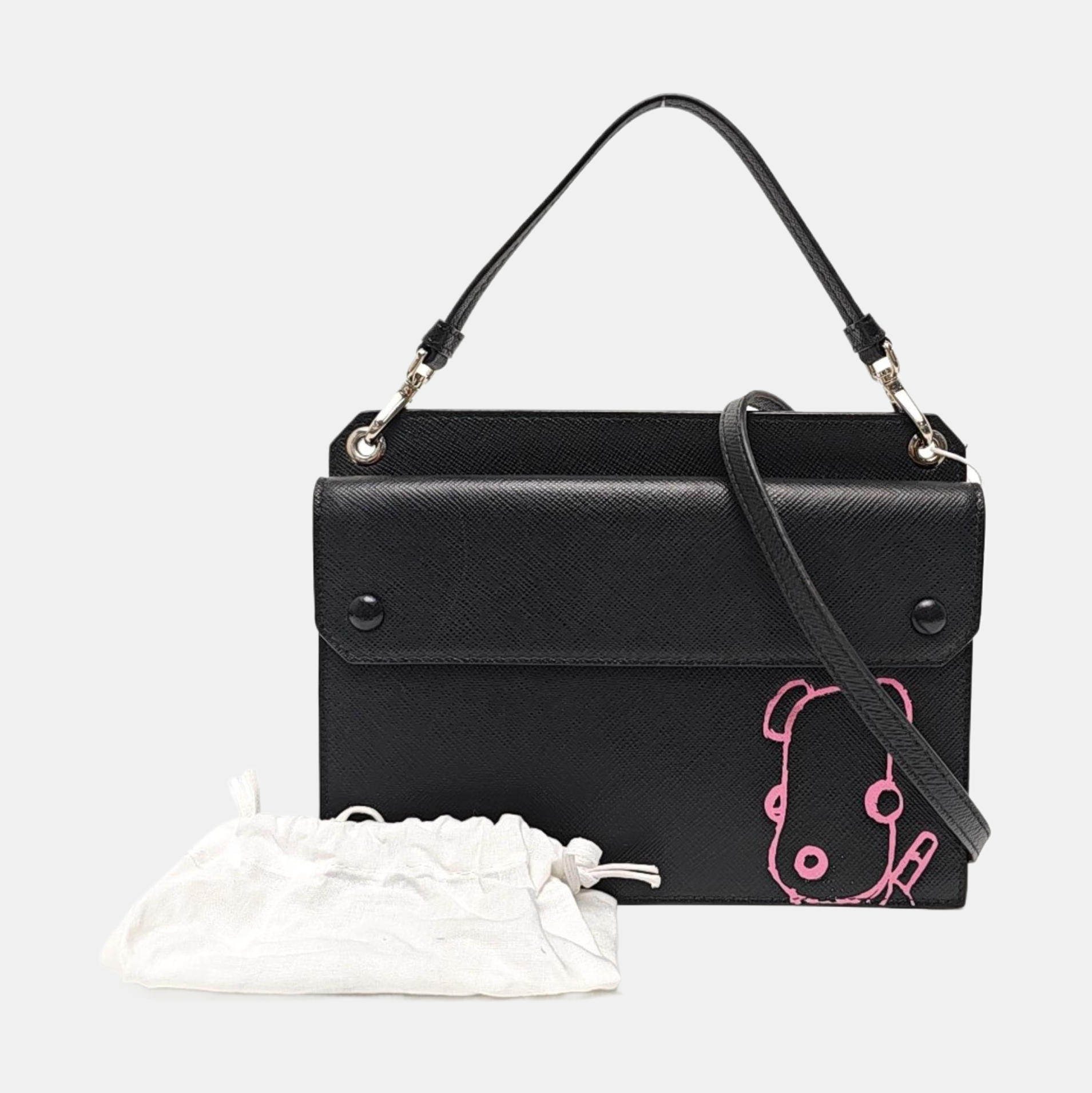 Calfskin Shoulder Bag Black