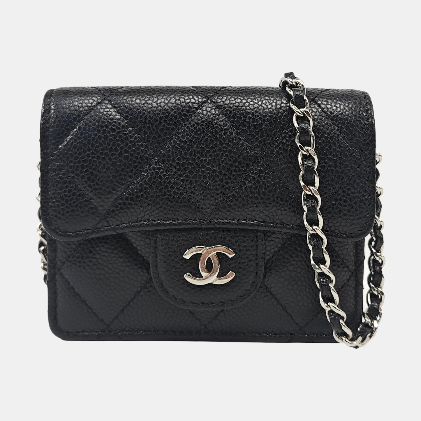 CLASSIC FLAP Quilted Grained Calfskin Black