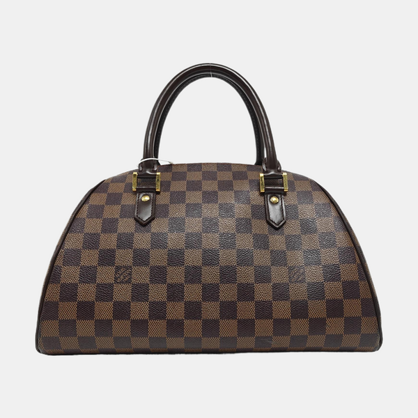 RIBERA MM Damier Ebene Coated Canvas Brown