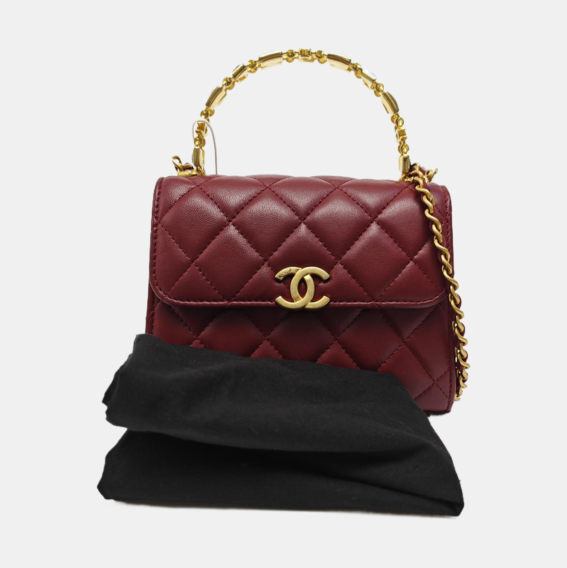 KELLY Medium Quilted Lambskin Red