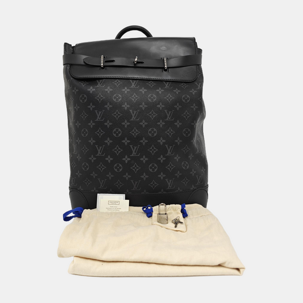 STEAMER Monogram Coated Canvas Black