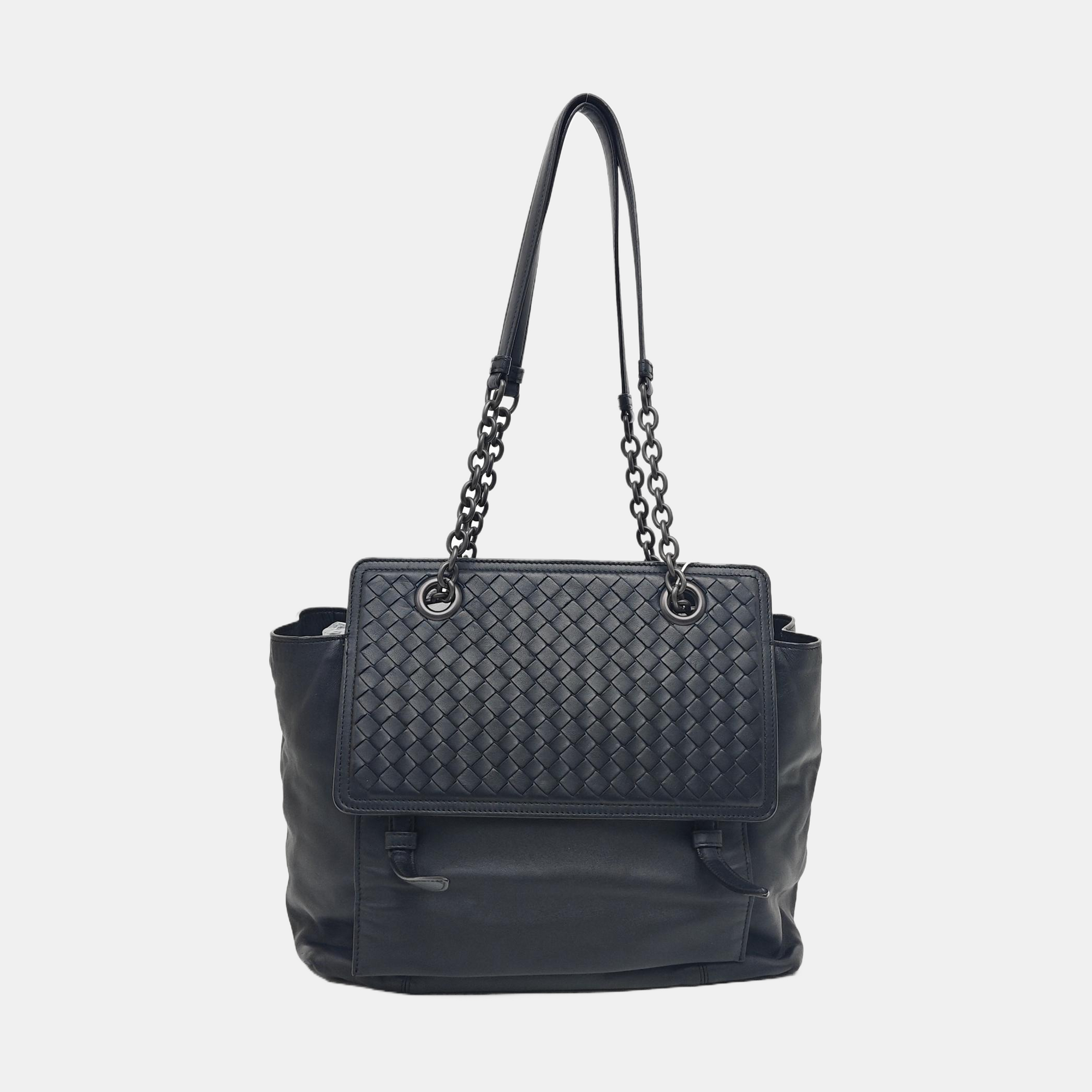Lambskin Shoulder Bag Black