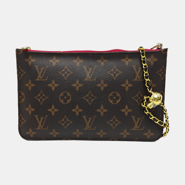 NEVERFULL PM Monogram Coated Canvas Brown