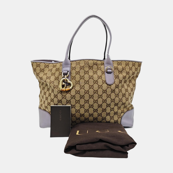 Monogram Canvas Tote Bag Brown