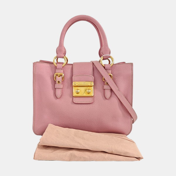 Calfskin Tote Bag Pink