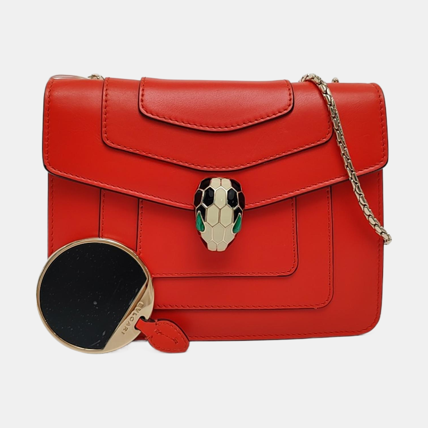 SERPENTI FOREVER Small Calfskin Red