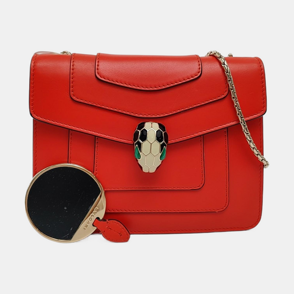 SERPENTI FOREVER Small Calfskin Red