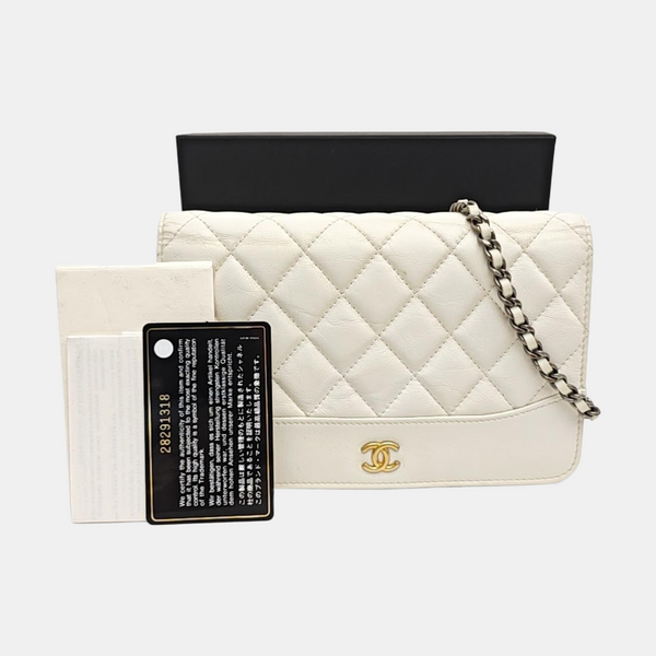 WOC Quilted Calfskin White